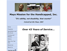 Tablet Screenshot of maysmission.org